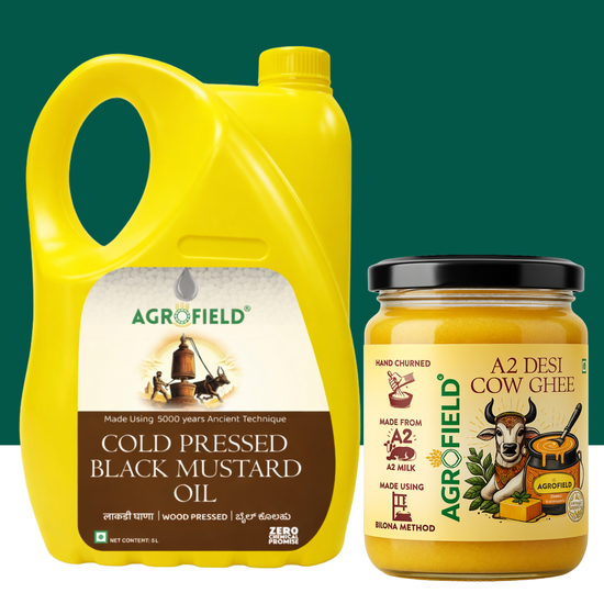Black Mustard Oil (5L) + A2 Ghee (500ml)