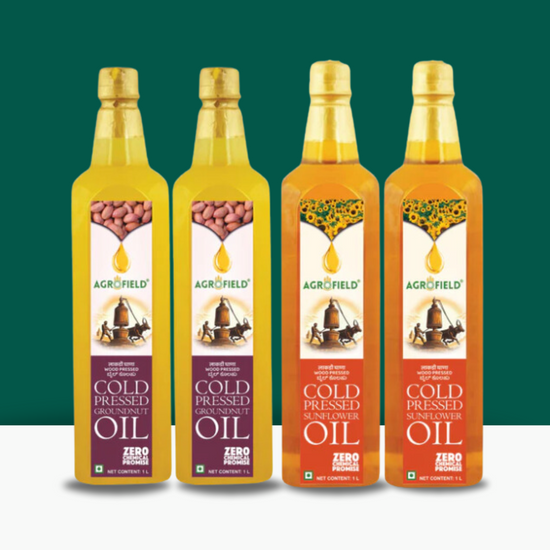 Combo Of Two Oils - Groundnut & Sunflower - 2L each