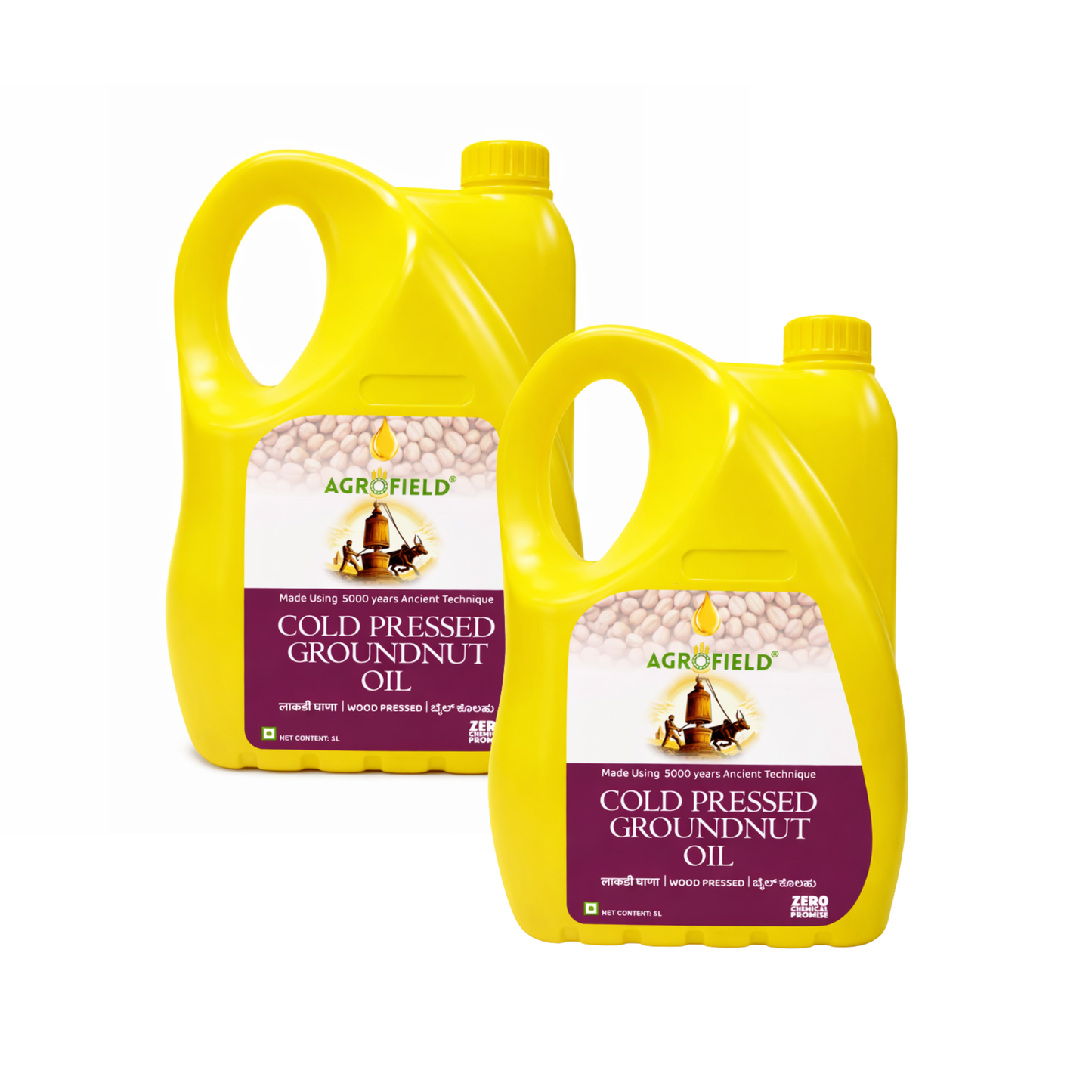 Wood Cold Pressed Groundnut Oil
