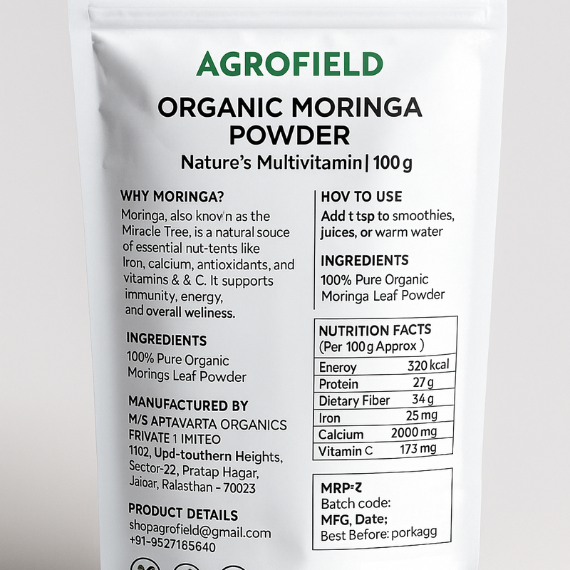 Organic Moringa Powder 100 gm