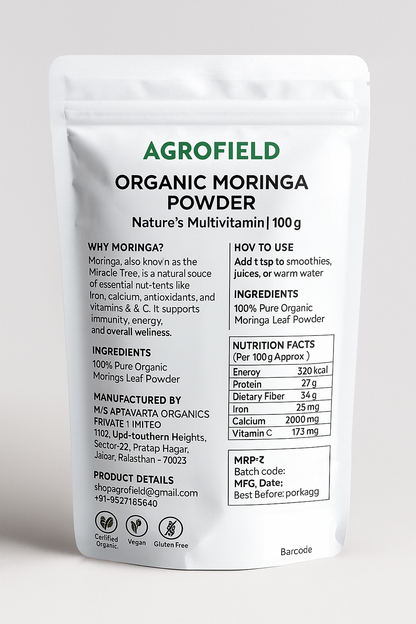 Organic Moringa Powder 100 gm