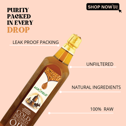 Wood Cold Pressed Mustard Oil